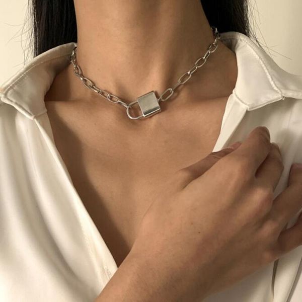 fashion vintage simple cross chain lock pendant necklace hip hop punk geometric choker necklaces for women men jewelry, Silver
fashion vintage simple cross chain lock pendant necklace hip hop punk geometric choker necklaces for women men jewelry, Silver