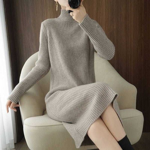 autumn winter women knitted dress casual half turtleneck sweater es ladies loose long sleeve bottoming midi vestidos 210526, Black;gray
autumn winter women knitted dress casual half turtleneck sweater es ladies loose long sleeve bottoming midi vestidos 210526, Black;gray