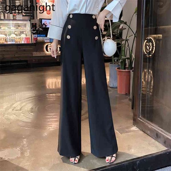 korean women wide leg pants high waist plus size ladies solid black straight trousers spring long patalon 210601, Black;white
korean women wide leg pants high waist plus size ladies solid black straight trousers spring long patalon 210601, Black;white