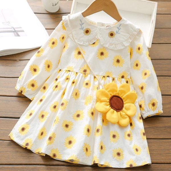 girl's dresses girls' for the spring and autumn of 2021 sunflower bag 2-6 years old baby girls foreign style1, Red;yellow
girl's dresses girls' for the spring and autumn of 2021 sunflower bag 2-6 years old baby girls foreign style1, Red;yellow