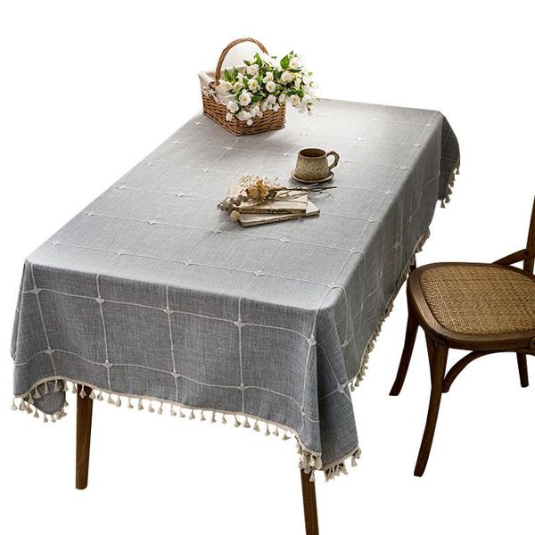japanese nordic decorative style diningtablecloth thick cotton and linen fabric grey large plaid tassel table cloth
japanese nordic decorative style diningtablecloth thick cotton and linen fabric grey large plaid tassel table cloth