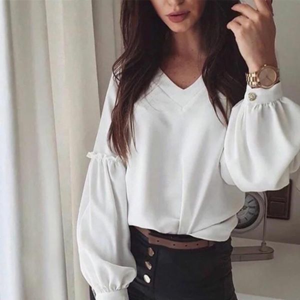 women's blouses & shirts ruffles long lantern sleeve autumn v-neck patchwork blouse for women spring 2021 trend fashion office ladies t, White
women's blouses & shirts ruffles long lantern sleeve autumn v-neck patchwork blouse for women spring 2021 trend fashion office ladies t, White