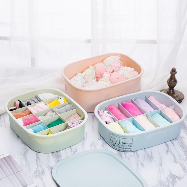 storage drawers large home underwear box bra plastic compartment covered socks