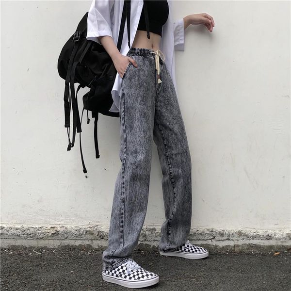 women's jeans 2021 summer fashion streetwear elastic high waist wide leg pants y2k baggy harajuku straight denim trouser, Blue
women's jeans 2021 summer fashion streetwear elastic high waist wide leg pants y2k baggy harajuku straight denim trouser, Blue