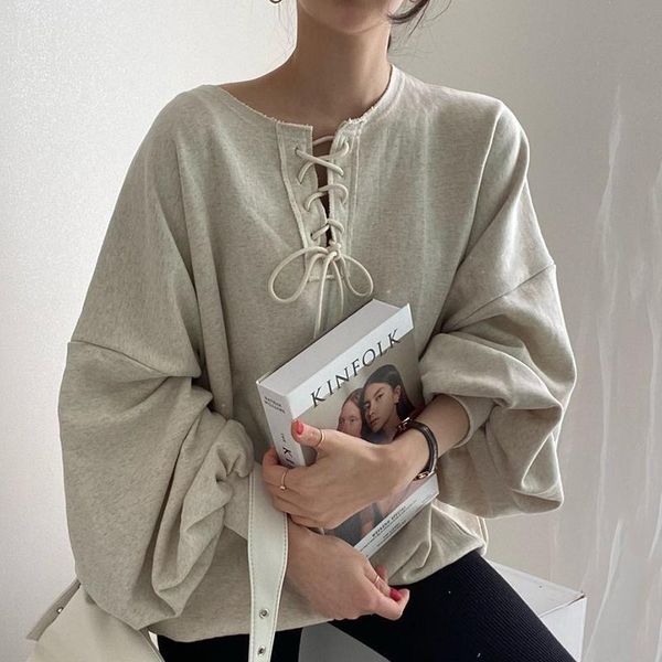 women's hoodies & sweatshirts autumn casual lazy o neck lace up lantern sleeve pullovers solid loose long black sweatshirt oversized
women's hoodies & sweatshirts autumn casual lazy o neck lace up lantern sleeve pullovers solid loose long black sweatshirt oversized