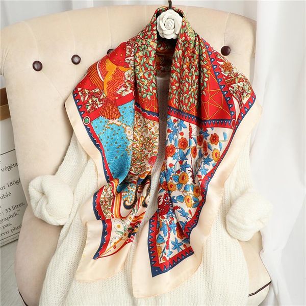 scarves 2021 silk square scarf hijab for women design kerchief bandana pashmina female foulard muslim head shawl, Blue;gray
scarves 2021 silk square scarf hijab for women design kerchief bandana pashmina female foulard muslim head shawl, Blue;gray
