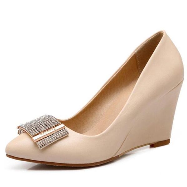 dress shoes leisure women wedges heeled 2021 spring autumn pointed toe rhinestone party platform high heels woman, Black
dress shoes leisure women wedges heeled 2021 spring autumn pointed toe rhinestone party platform high heels woman, Black