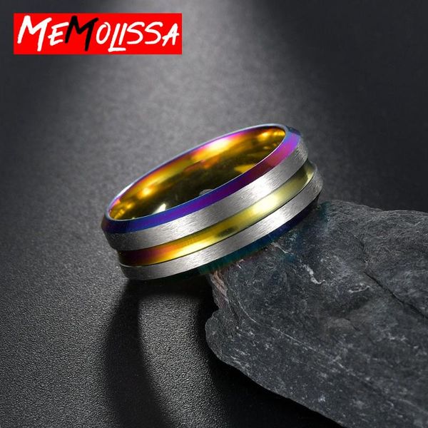 cluster rings colorful rainbow 316l stainless steel groove glossy face couple for women men kids cool boy classic jewelry anillos mujer, Golden;silver
cluster rings colorful rainbow 316l stainless steel groove glossy face couple for women men kids cool boy classic jewelry anillos mujer, Golden;silver