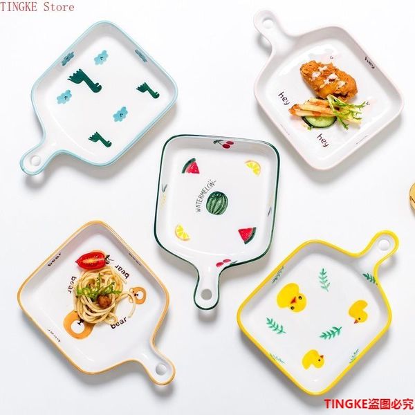 dishes & plates 8.75 inch simple fashion creative household ceramic plate cheese baked rice tray with handle cartoon baking fruit
dishes & plates 8.75 inch simple fashion creative household ceramic plate cheese baked rice tray with handle cartoon baking fruit