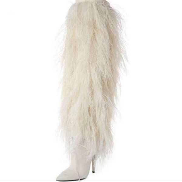 boots feather embellished velvet thigh high luxyry designer fring runway women shoes heel stiletto over the knee, Black
boots feather embellished velvet thigh high luxyry designer fring runway women shoes heel stiletto over the knee, Black
