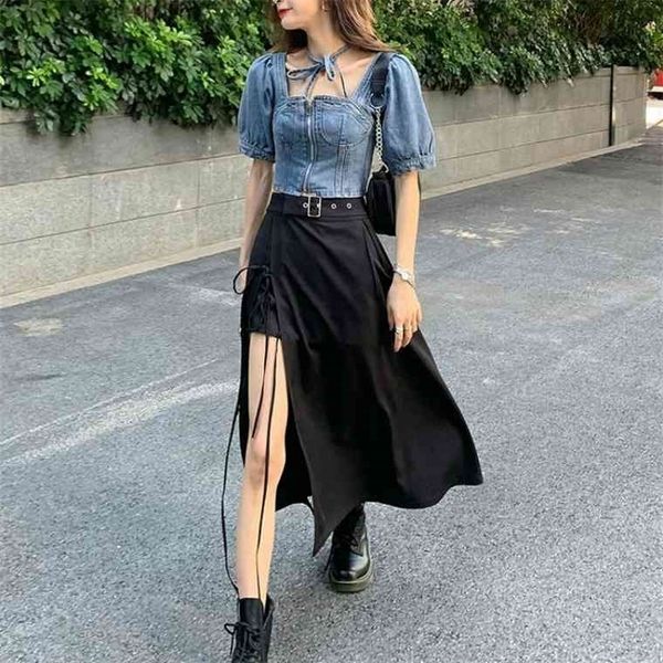 women skirts streetwear high waist side slit bow retro irregular summer elegant fashion design a-line womens solid hot, Black;gray
women skirts streetwear high waist side slit bow retro irregular summer elegant fashion design a-line womens solid hot, Black;gray