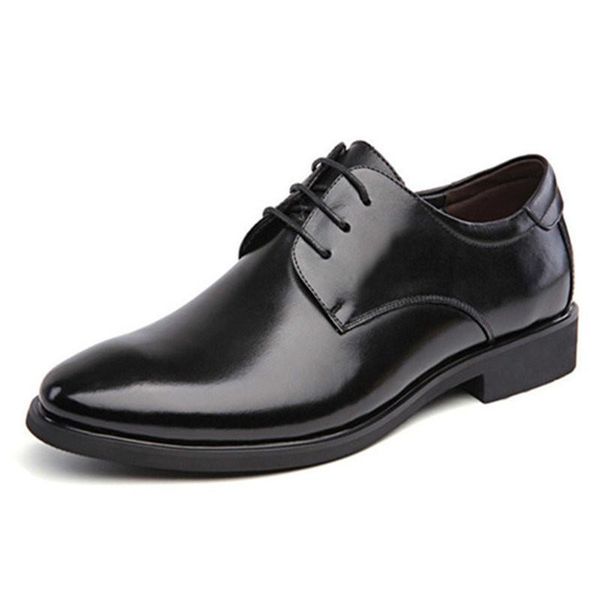 dress shoes men's brand leather formal lace up oxfords fashion retro elegant work footwear, Black
dress shoes men's brand leather formal lace up oxfords fashion retro elegant work footwear, Black