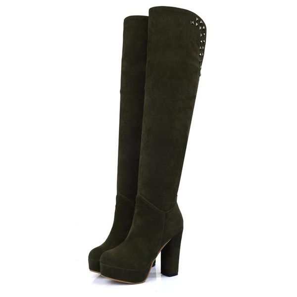 boots 2021 green autumn and winter over knee simple thick heels waterproof platform frosted shoe for women, Black
boots 2021 green autumn and winter over knee simple thick heels waterproof platform frosted shoe for women, Black