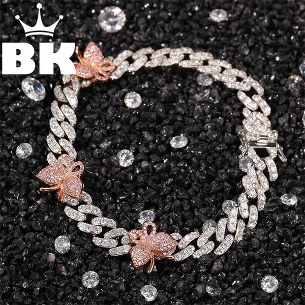 the 9mm cuban bracelet with butterfly 9inch ankle mini pink cz punk miami link bling hip hop jewelry for gift 211124, Black
the 9mm cuban bracelet with butterfly 9inch ankle mini pink cz punk miami link bling hip hop jewelry for gift 211124, Black