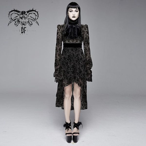 casual dresses devil fashion women's gothic lace long vintage style turtleneck transparent asymmetry hem sleeve gown dress, Black;gray
casual dresses devil fashion women's gothic lace long vintage style turtleneck transparent asymmetry hem sleeve gown dress, Black;gray