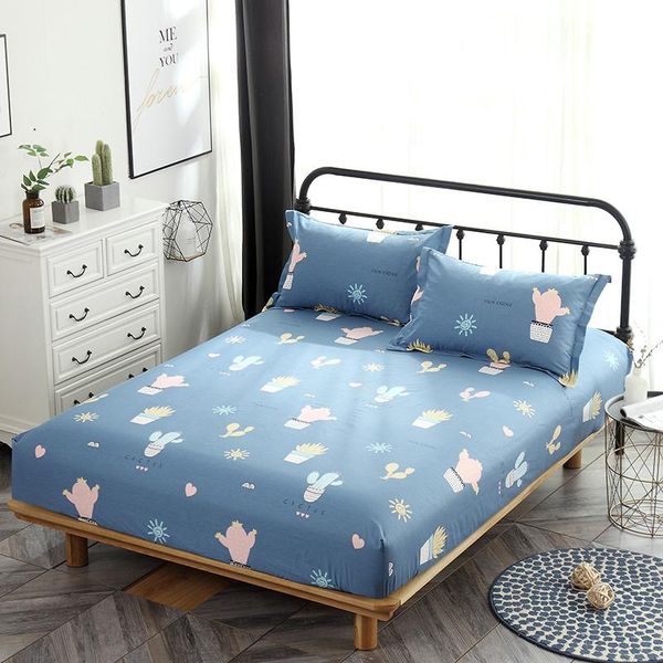 sheets & sets 100% cotton fitted sheet blue cactus mattress cover single double queen king bedding bed set with elastic band bedclothes
sheets & sets 100% cotton fitted sheet blue cactus mattress cover single double queen king bedding bed set with elastic band bedclothes