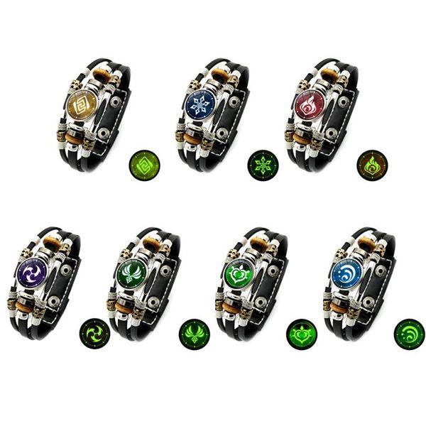 charm bracelets genshin impact luminous leather bracelet eye of god water wind thunder fire rock snap button jewelry gifts, Golden;silver
charm bracelets genshin impact luminous leather bracelet eye of god water wind thunder fire rock snap button jewelry gifts, Golden;silver