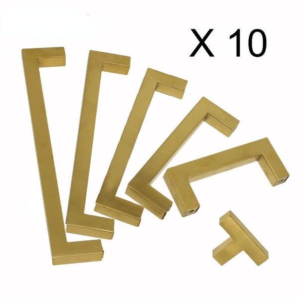 handles & pulls 10pieces golden brass cabinet handle kitchen dresser closet cupboard knobs stainless steel square furniture
handles & pulls 10pieces golden brass cabinet handle kitchen dresser closet cupboard knobs stainless steel square furniture