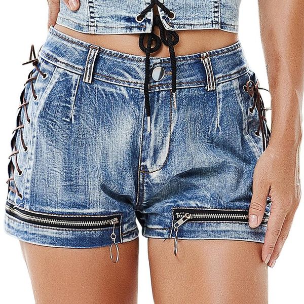 european and american summer autumn denim shorts nightclub women's high waist jeans, Blue
european and american summer autumn denim shorts nightclub women's high waist jeans, Blue