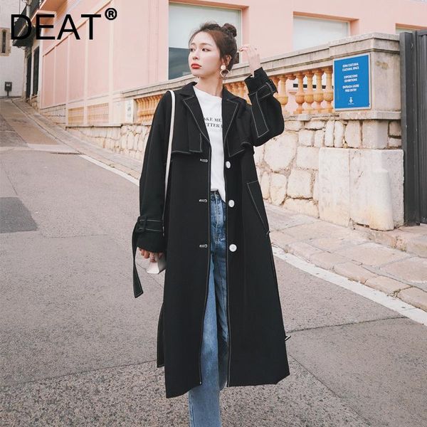 women's trench coats deat woman coat suture design elegant long sleeve lapel collar length windbreak 2021 korean autumn fashion 15xm416, Tan;black
women's trench coats deat woman coat suture design elegant long sleeve lapel collar length windbreak 2021 korean autumn fashion 15xm416, Tan;black
