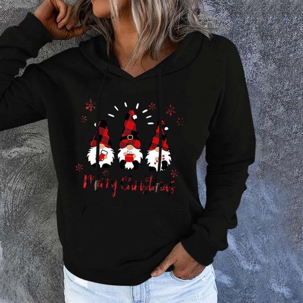 women's sweaters merry christmas fashion casual sweatshirt hooded women long sleeve pocket pullover ladies clothes, White;black
women's sweaters merry christmas fashion casual sweatshirt hooded women long sleeve pocket pullover ladies clothes, White;black