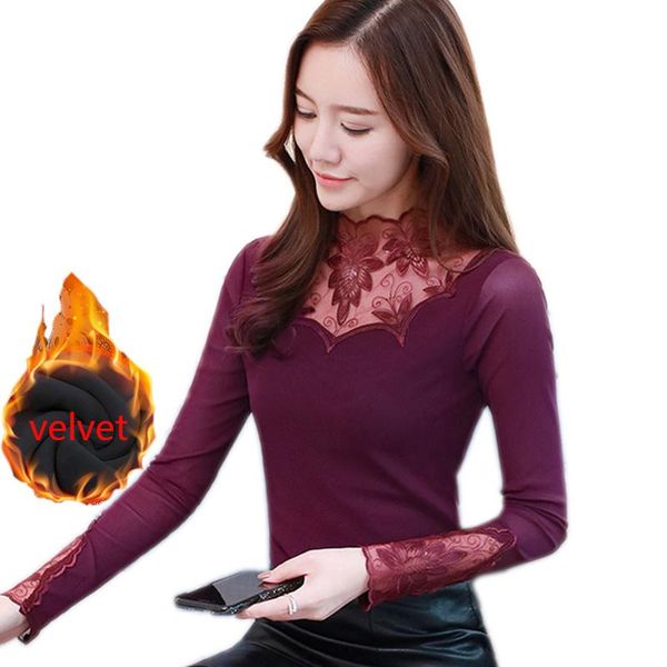 women's blouses & shirts winter for women brand lace blouse elegant mesh female long sleeve embroidery autumn, White
women's blouses & shirts winter for women brand lace blouse elegant mesh female long sleeve embroidery autumn, White