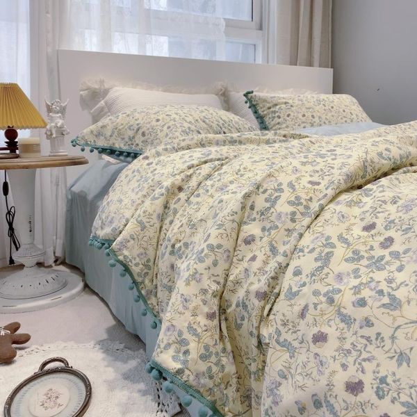 bedding sets french vintage romantic floral princess 100% cotton set small ball edge duvet cover quilt bed linen pillowcas
bedding sets french vintage romantic floral princess 100% cotton set small ball edge duvet cover quilt bed linen pillowcas