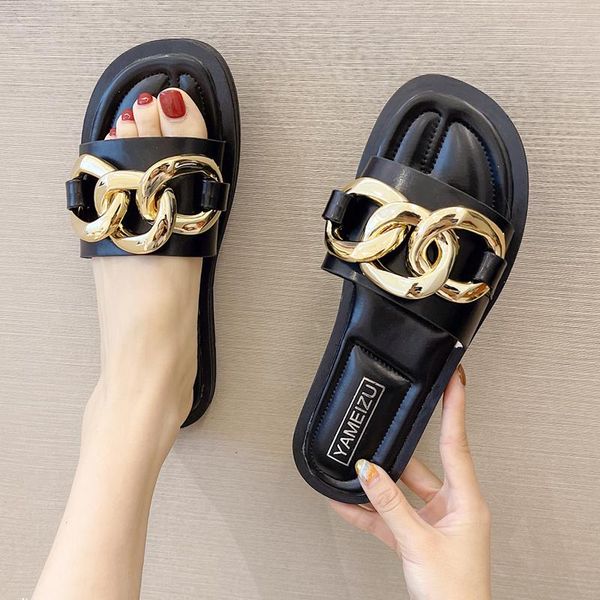 slippers rimocy summer women's flat metal chain slides ladies 2021 open toe comfortable beach flip flops female casual shoes, Black
slippers rimocy summer women's flat metal chain slides ladies 2021 open toe comfortable beach flip flops female casual shoes, Black