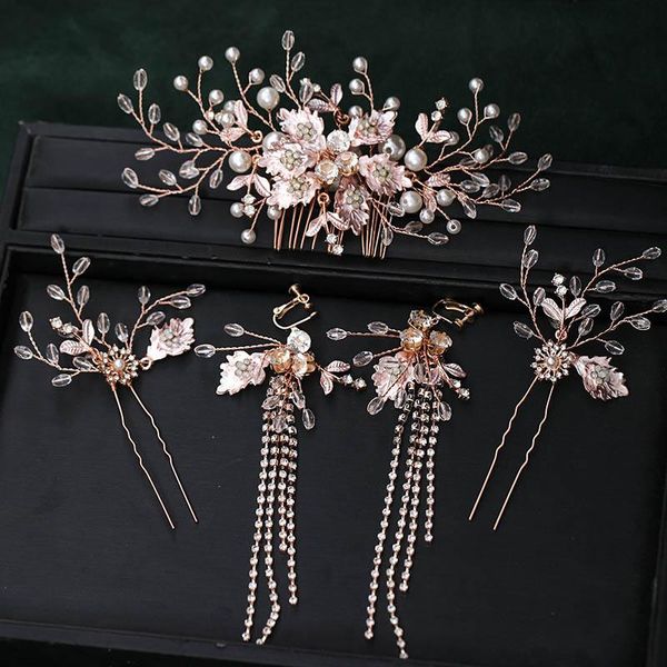 earrings & necklace gold color bridal jewelry sets rhinestone crystal pearls hair combs hairpins clips tassel for women girls forseven, Silver
earrings & necklace gold color bridal jewelry sets rhinestone crystal pearls hair combs hairpins clips tassel for women girls forseven, Silver