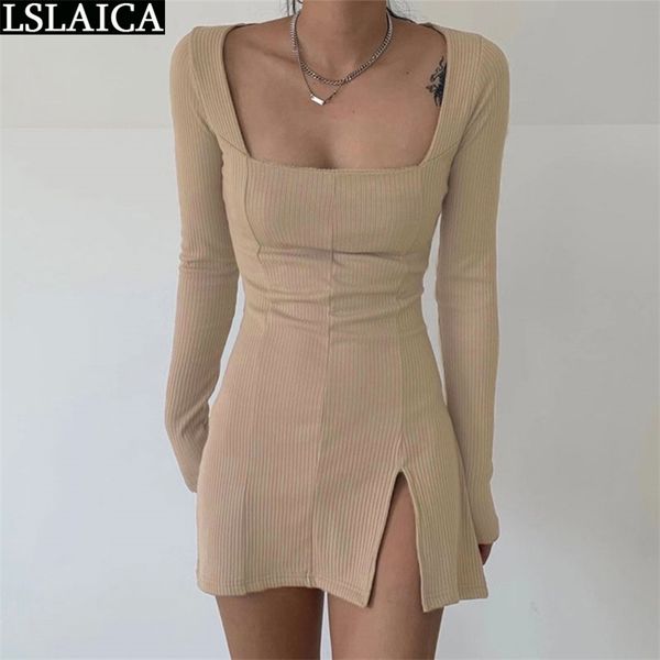 party dresses women evening long sleeve square collar bodycon autumn solid color high waist tshirt femme 210515, Black;gray
party dresses women evening long sleeve square collar bodycon autumn solid color high waist tshirt femme 210515, Black;gray