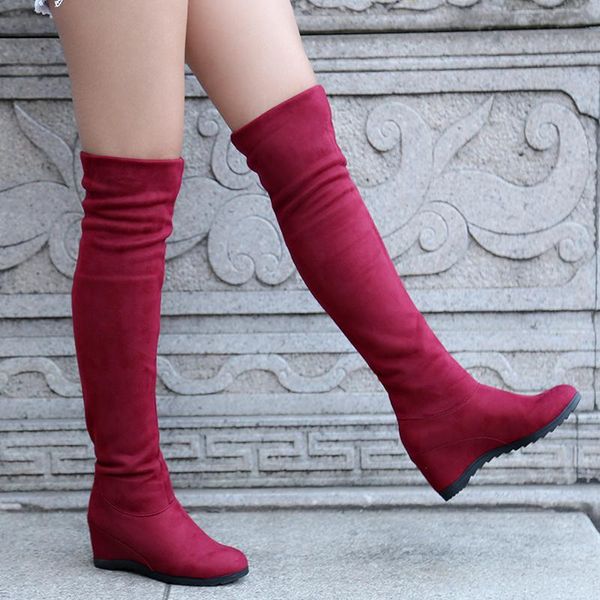 boots 2021 woman rubber platform spring summer over knee wedges shoes fashion round toe lady footwear, Black
boots 2021 woman rubber platform spring summer over knee wedges shoes fashion round toe lady footwear, Black