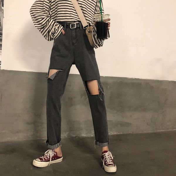 women's jeans high waist distressed mom with hole relaxed denim vintage y2k e-girl aesthetic clothes, Blue
women's jeans high waist distressed mom with hole relaxed denim vintage y2k e-girl aesthetic clothes, Blue