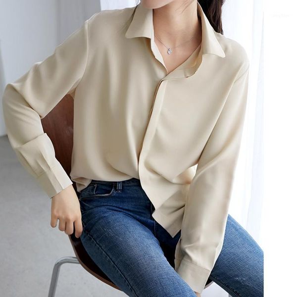 elegant turn-down collar women blouses shirts full sleeve loose office ladies chiffon 2021 spring blusas femme women's, White
elegant turn-down collar women blouses shirts full sleeve loose office ladies chiffon 2021 spring blusas femme women's, White