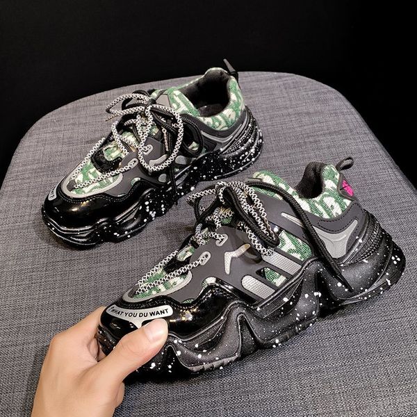 Fashion Women Shoes Sneakers Breathable Light Chunky Dad Shoes Women Thick-Soled Outdoor Sports Footwear Female Platform Shoes, Black white
Fashion Women Shoes Sneakers Breathable Light Chunky Dad Shoes Women Thick-Soled Outdoor Sports Footwear Female Platform Shoes, Black white