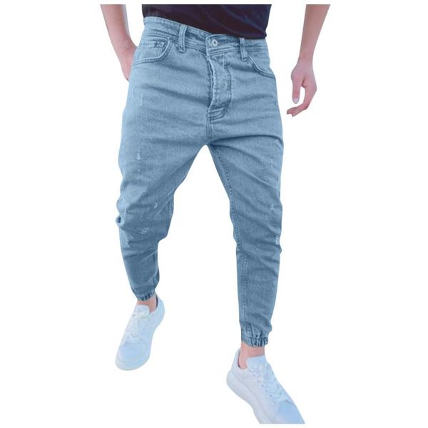men's jeans casual pantalones hombre scratched denim pencil pants zipper pocket male trousers men clothing 2021, Blue
men's jeans casual pantalones hombre scratched denim pencil pants zipper pocket male trousers men clothing 2021, Blue