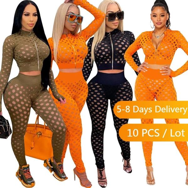 women's two piece pants wholesale items hollow out 2 set women fall long sleeve crop and holes bodycon club outfits for, White
women's two piece pants wholesale items hollow out 2 set women fall long sleeve crop and holes bodycon club outfits for, White