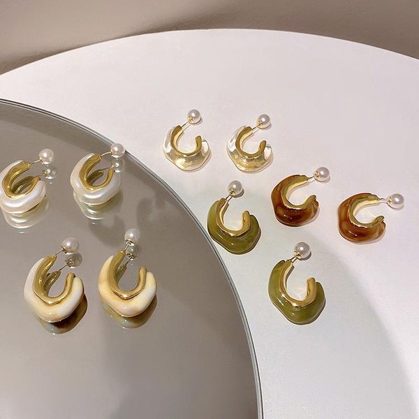 hoop & huggie 2021 korean trendy acrylic earrings fashion jewelry for women resin pendientes, Golden;silver
hoop & huggie 2021 korean trendy acrylic earrings fashion jewelry for women resin pendientes, Golden;silver
