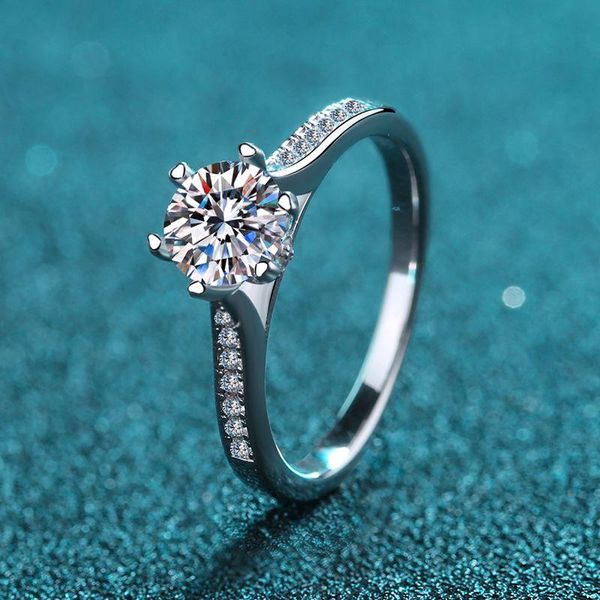 cluster rings moissanite single drill ring passed diamond test stone 925 sterling silve 6prong love crown 1ct fashion wedding luxury gift, Golden;silver
cluster rings moissanite single drill ring passed diamond test stone 925 sterling silve 6prong love crown 1ct fashion wedding luxury gift, Golden;silver