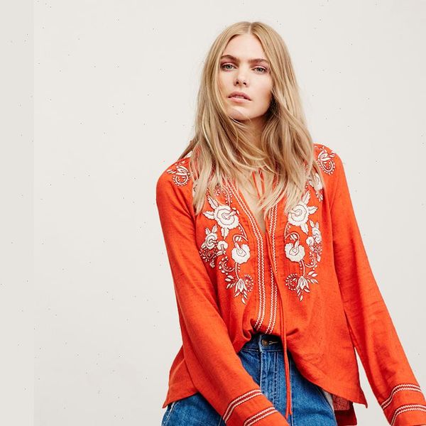 v neck womens shirts boho vintage embroidery high low hem women shirt long sleeve blouse casual chic blusa, White
v neck womens shirts boho vintage embroidery high low hem women shirt long sleeve blouse casual chic blusa, White