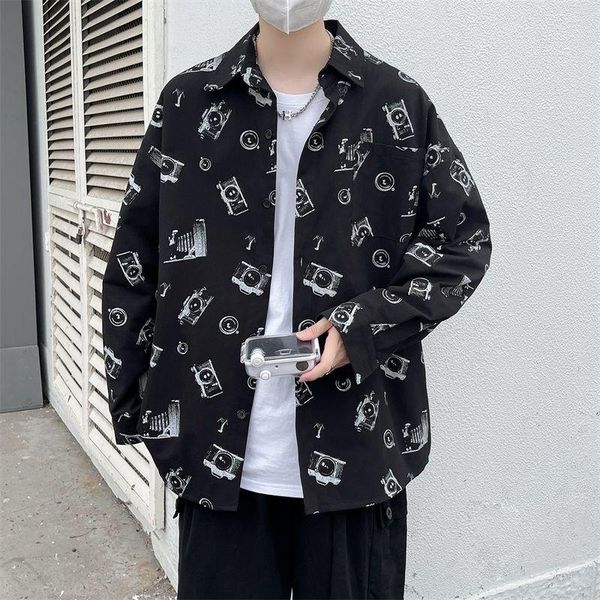 men's casual shirts 2021 autumn listing korean ruffian handsome long sleeve men flower hawaiian shirt coat streetwear sale recommend, White;black
men's casual shirts 2021 autumn listing korean ruffian handsome long sleeve men flower hawaiian shirt coat streetwear sale recommend, White;black