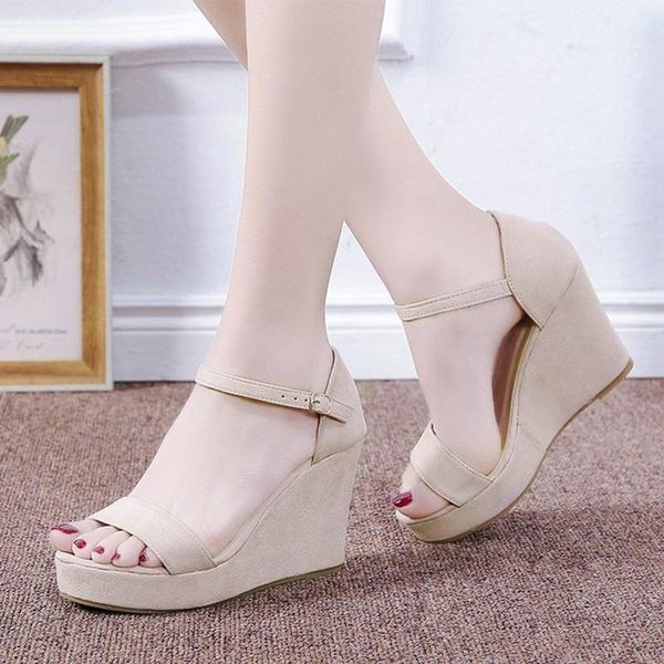 dress shoes summer women wedges ol sandals for ladies beige balck punk suede leather wedding party platform 2021, Black
dress shoes summer women wedges ol sandals for ladies beige balck punk suede leather wedding party platform 2021, Black