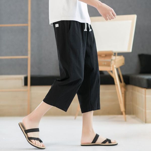 men's pants m-5xl summer casual loose linen korean fashion cropped ankle-length harem all -matching cotton and, Black
men's pants m-5xl summer casual loose linen korean fashion cropped ankle-length harem all -matching cotton and, Black
