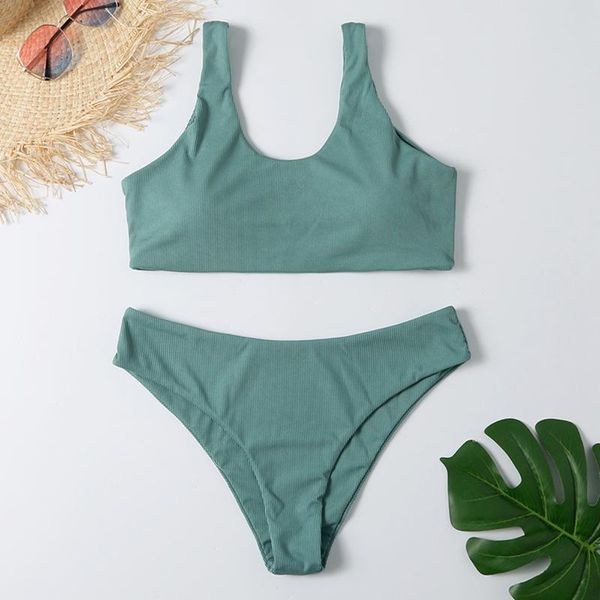 women's swimwear green solid bikini set women triangle two pieces 2021 girl plain beach bathing suit swimsuits for woman, White;black
women's swimwear green solid bikini set women triangle two pieces 2021 girl plain beach bathing suit swimsuits for woman, White;black