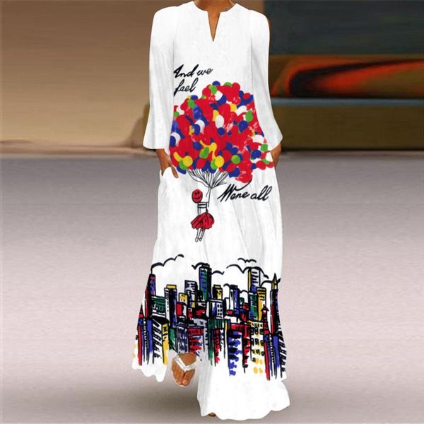 casual dresses 40# floral print maxi dress women long sleeve v-neck party loose pocket plus size vintage robe femme, Black;gray
casual dresses 40# floral print maxi dress women long sleeve v-neck party loose pocket plus size vintage robe femme, Black;gray