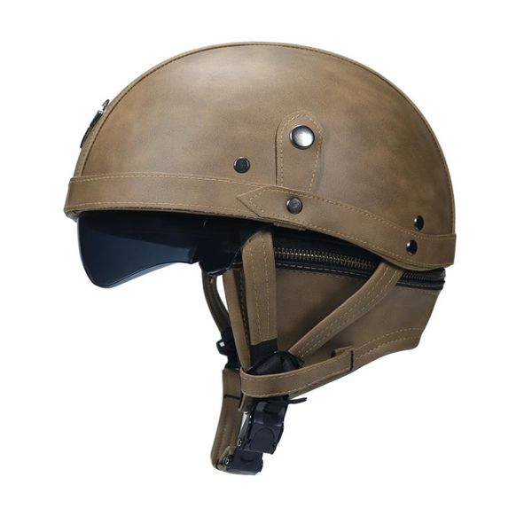 motorcycle helmets semi-open pu leather helmet visor for bikers and with vintage collar casco moto capacete motocross
motorcycle helmets semi-open pu leather helmet visor for bikers and with vintage collar casco moto capacete motocross