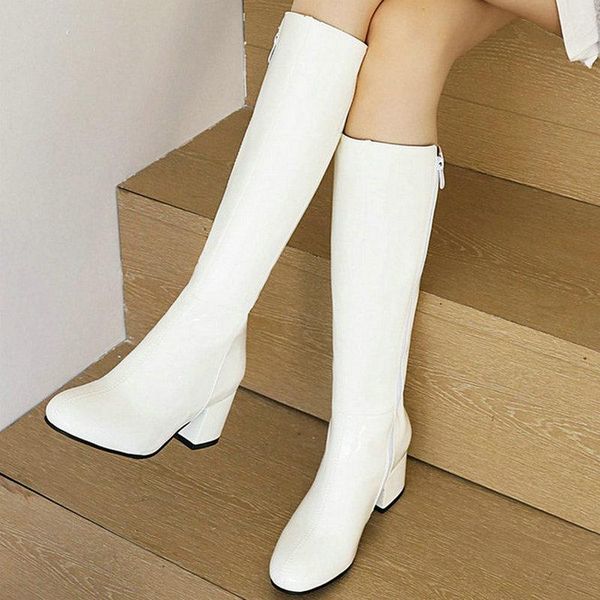 boots black white red women knee high patent pu leather square heel round toe ladies modem short plush fall winter
boots black white red women knee high patent pu leather square heel round toe ladies modem short plush fall winter