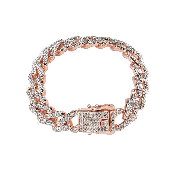 link, chain hip hop 13mm bling full zircon rhinestone miami cuban iced out link bracelet bangles for women men jewelry 8 inch, Black
link, chain hip hop 13mm bling full zircon rhinestone miami cuban iced out link bracelet bangles for women men jewelry 8 inch, Black