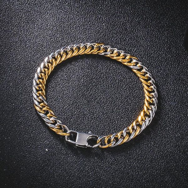 link, chain bracelet men stainless steel hip hop charm gold bracele on hand homme gifts accessories jewelry, Black
link, chain bracelet men stainless steel hip hop charm gold bracele on hand homme gifts accessories jewelry, Black