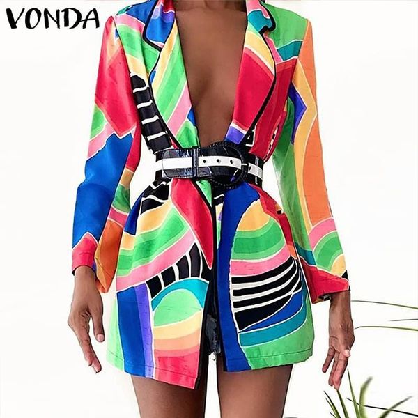 women's suits & blazers office ladies blazer women suit 2021 vonda female vintage printed long sleeve coats veste femme oversized overc, White;black
women's suits & blazers office ladies blazer women suit 2021 vonda female vintage printed long sleeve coats veste femme oversized overc, White;black