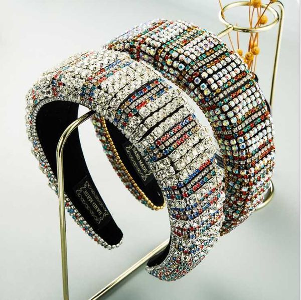ins baroque luxury color rhinestone hairbands wide-sided thick sponge ball, wild temperament headbands1 
ins baroque luxury color rhinestone hairbands wide-sided thick sponge ball, wild temperament headbands1